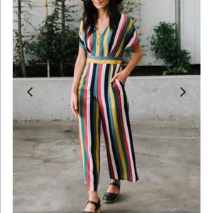 Gorgeous Multicolored Jumpsuit with Button Detail